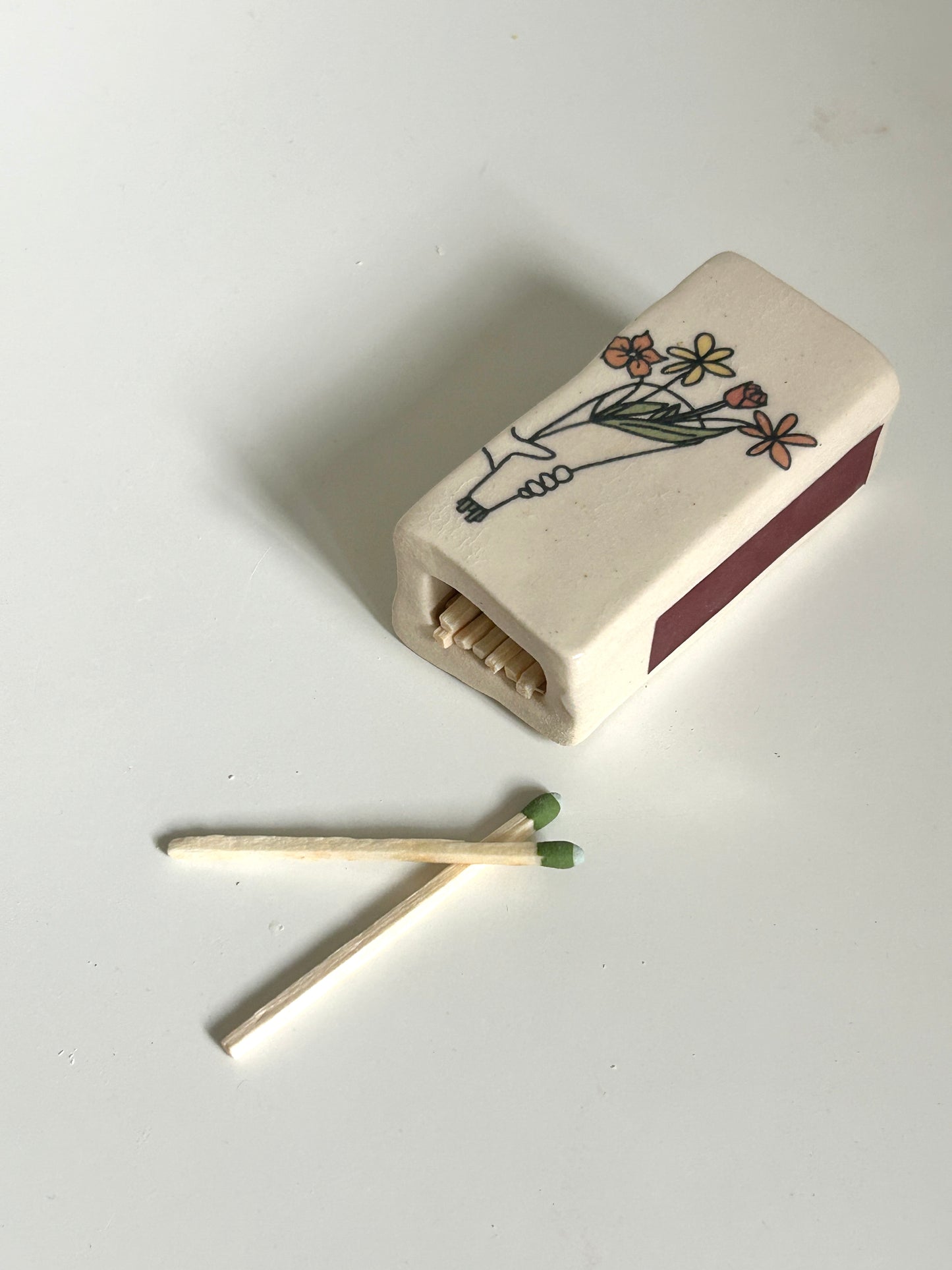 custom matchbox: color/line drawings - pop of color