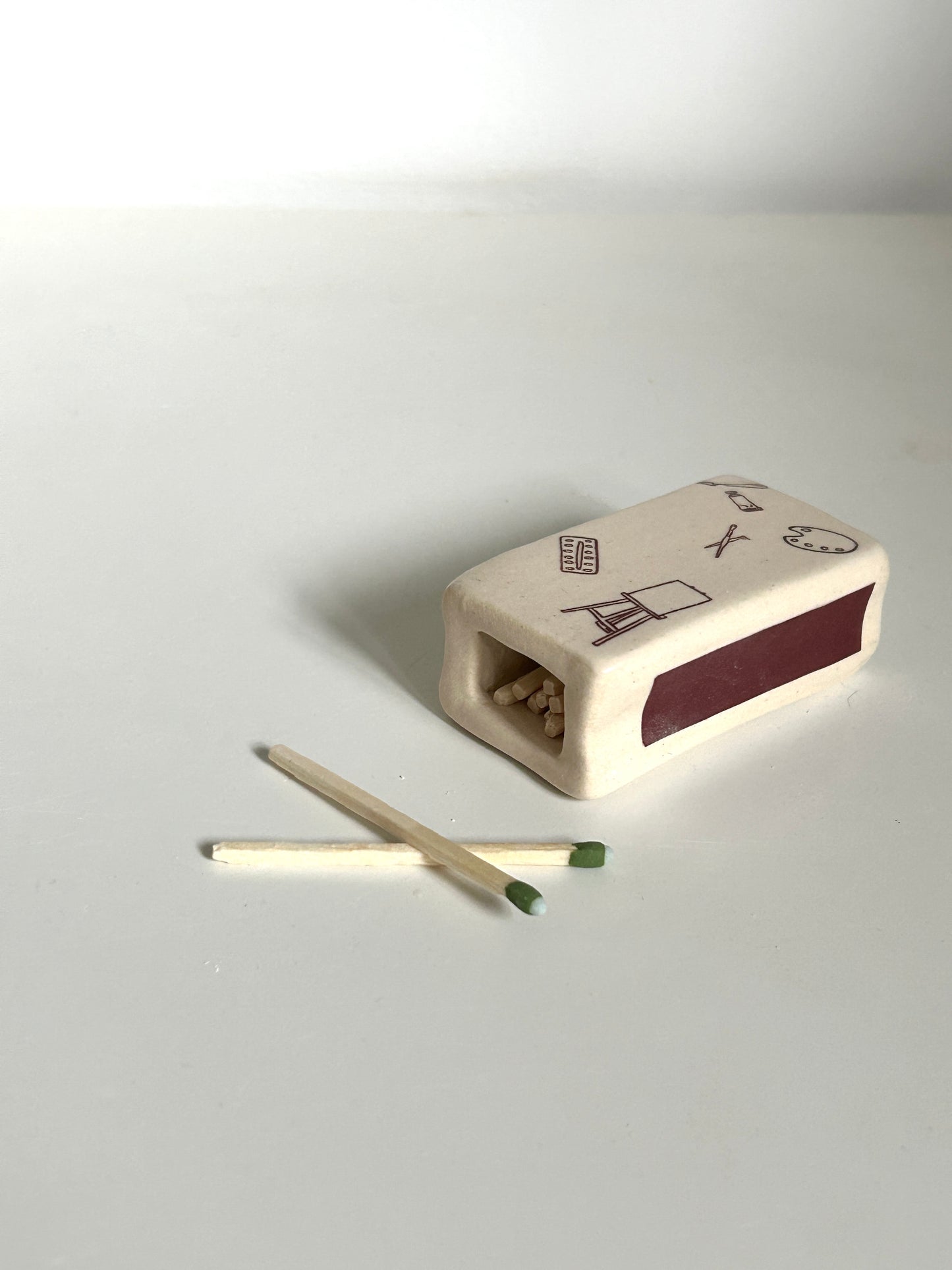custom matchbox: black line drawings