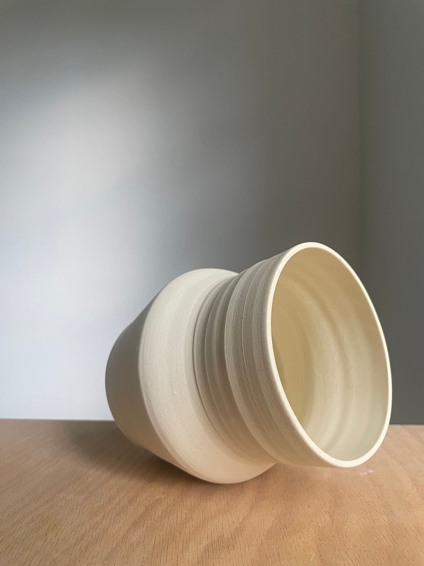 taper vase - white clay