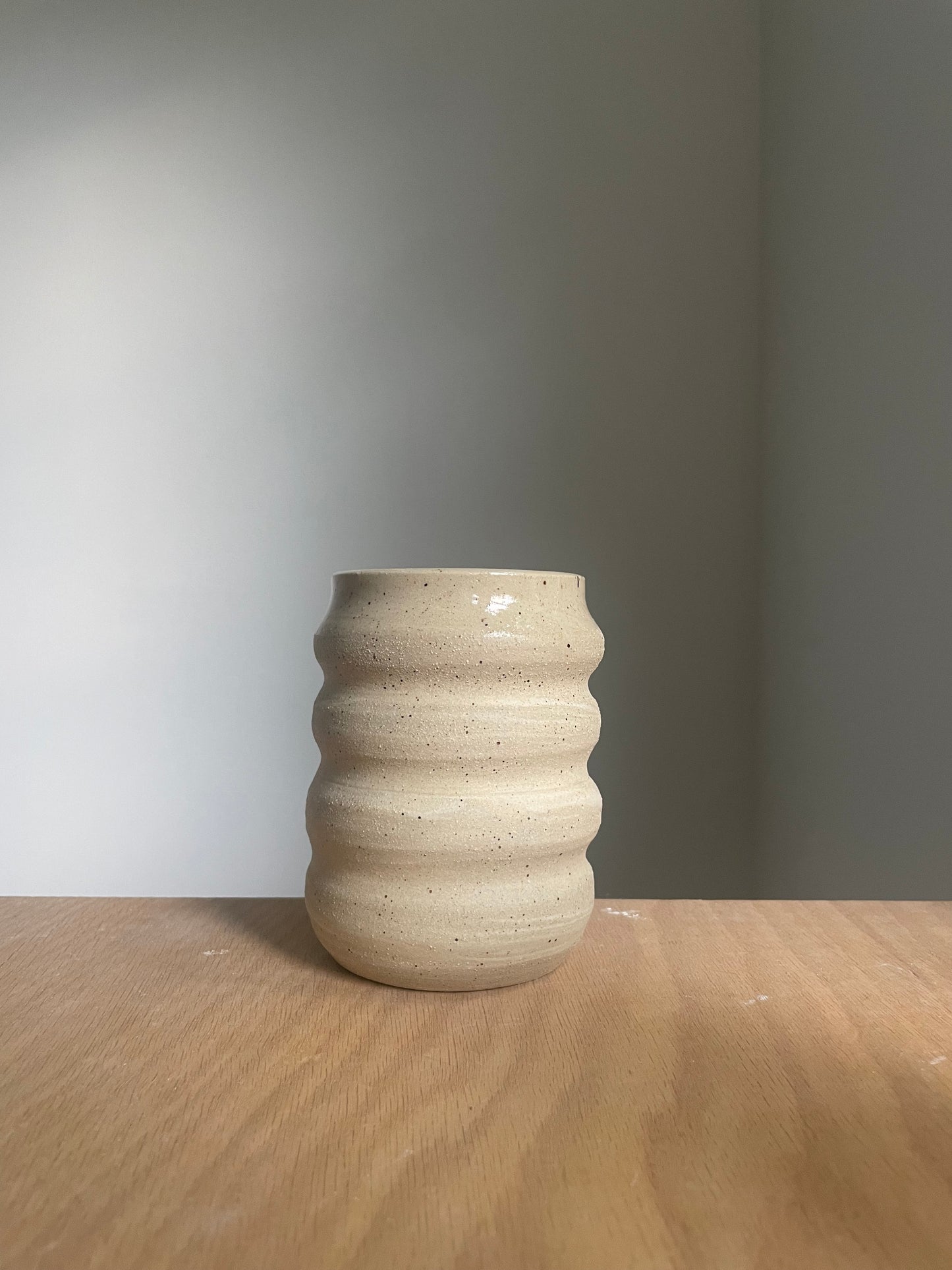 raw clay wavy tumbler