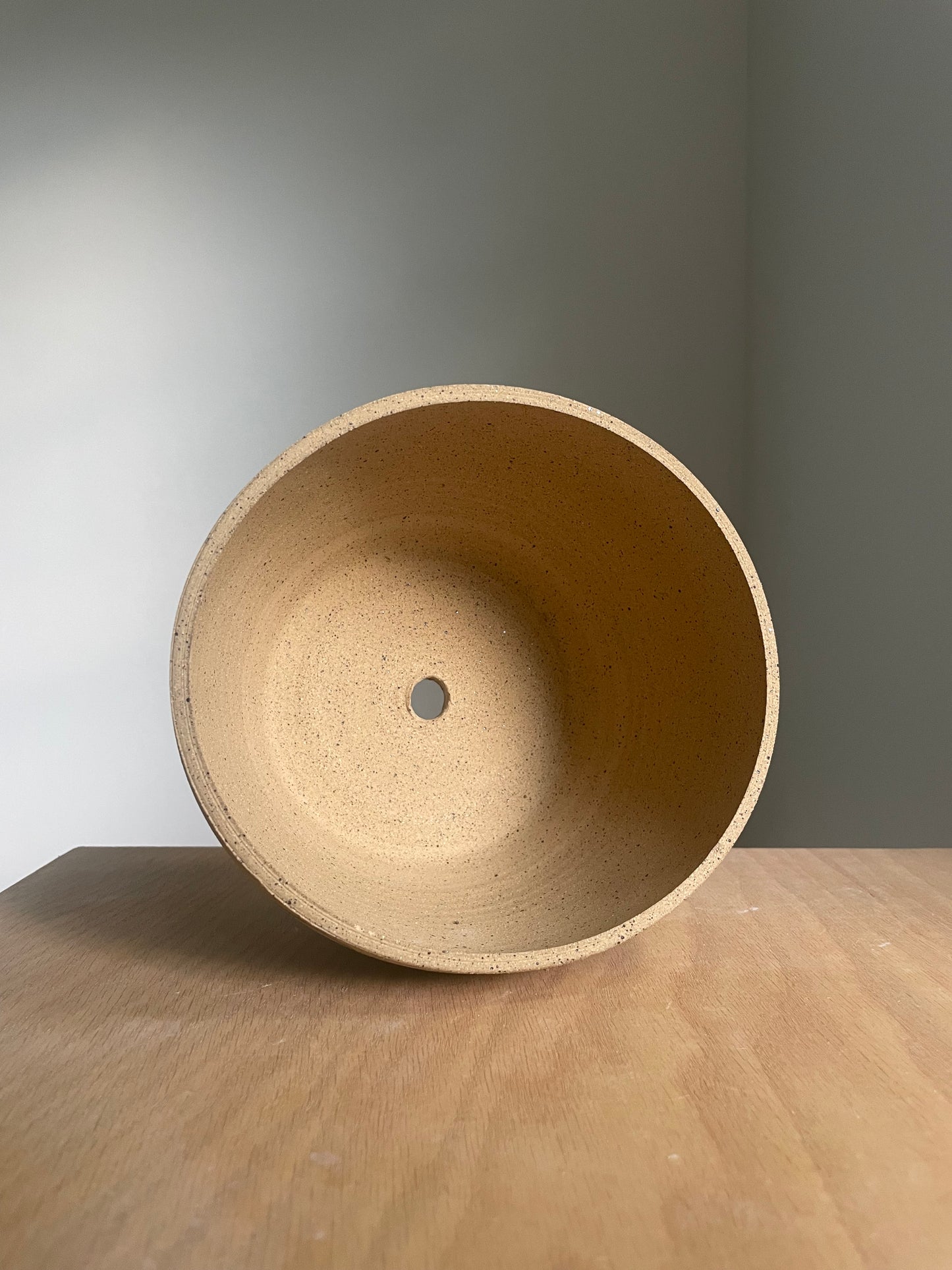 raw clay monstera planter