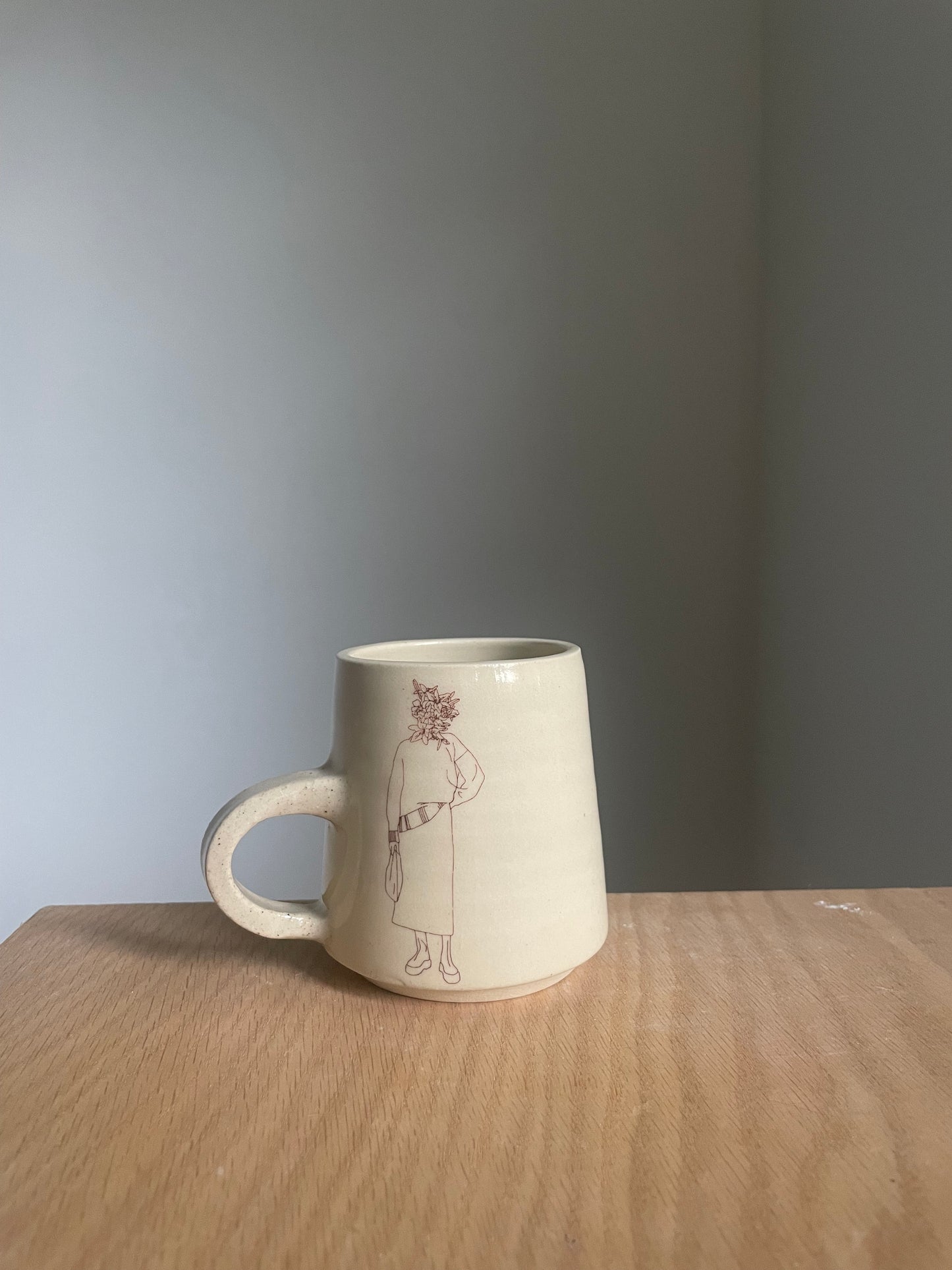 head full of flowers mug
