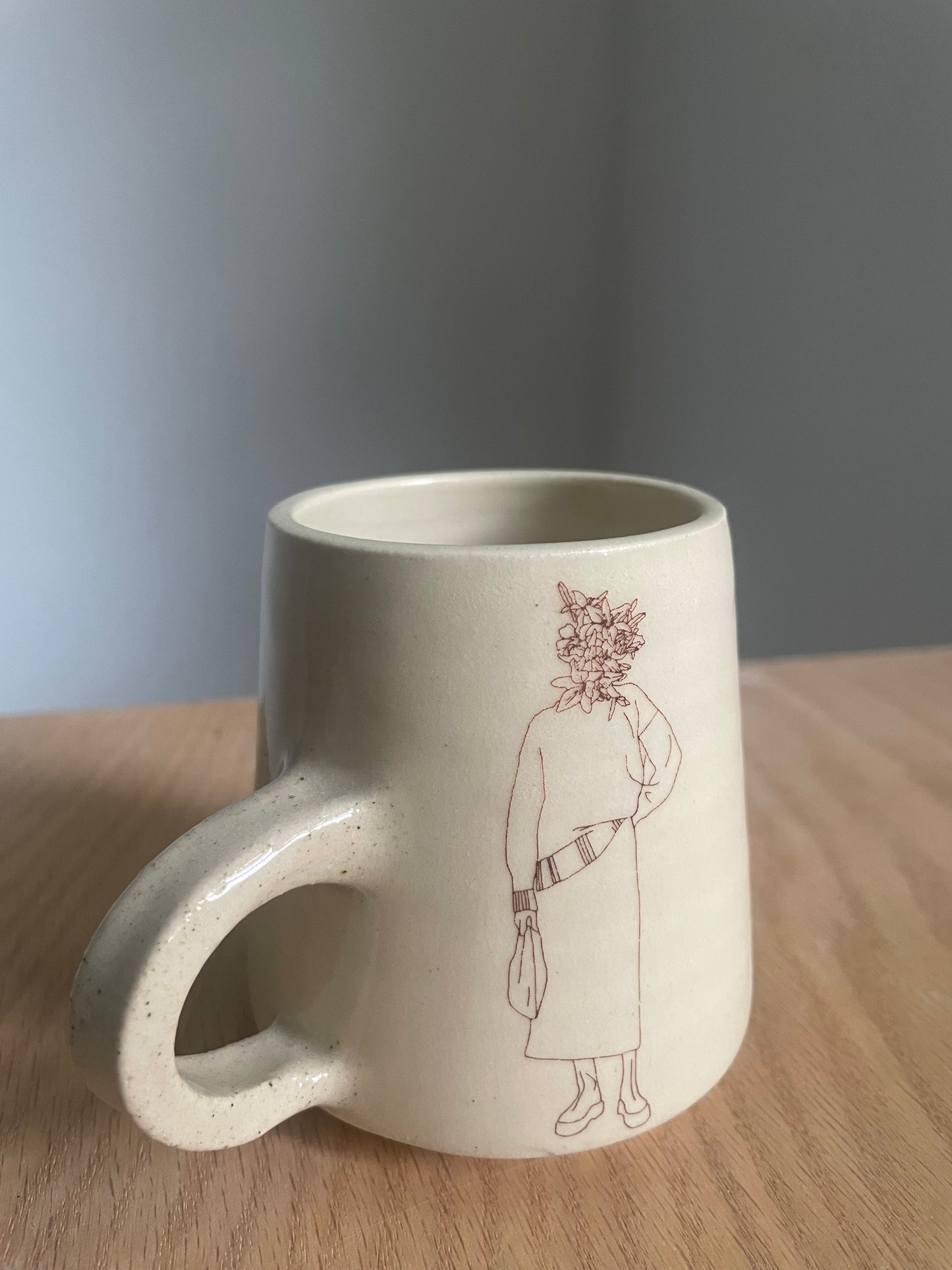 head full of flowers mug