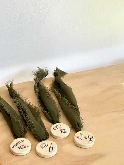 ornament: girl dinner (set of 4)