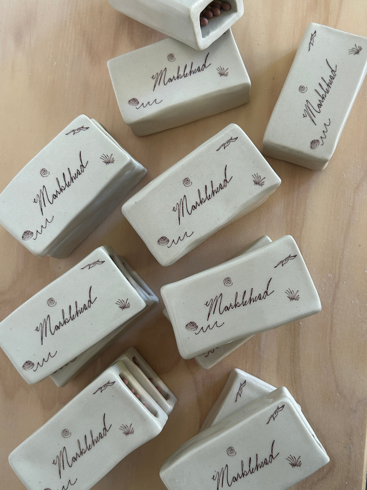 custom matchbox: black line drawings