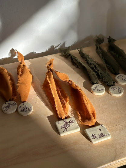 ornament: girl dinner (set of 4)