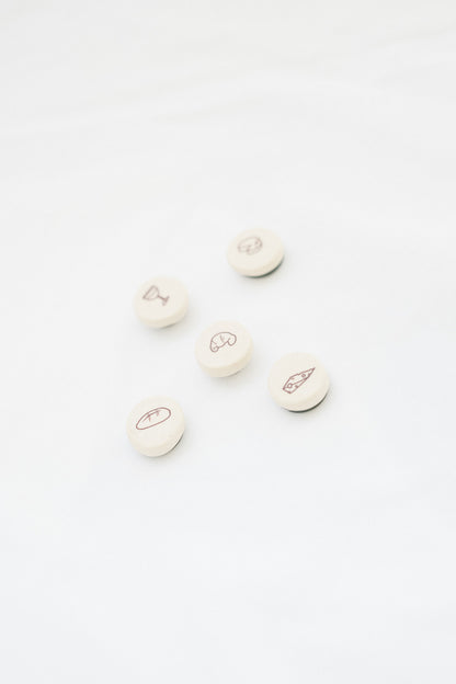 magnet: girl dinner (set of 6)