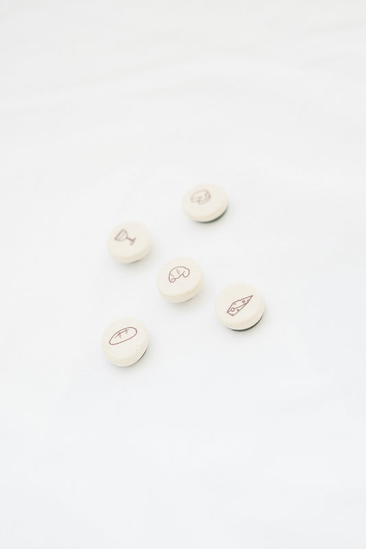 magnet: girl dinner (set of 6)