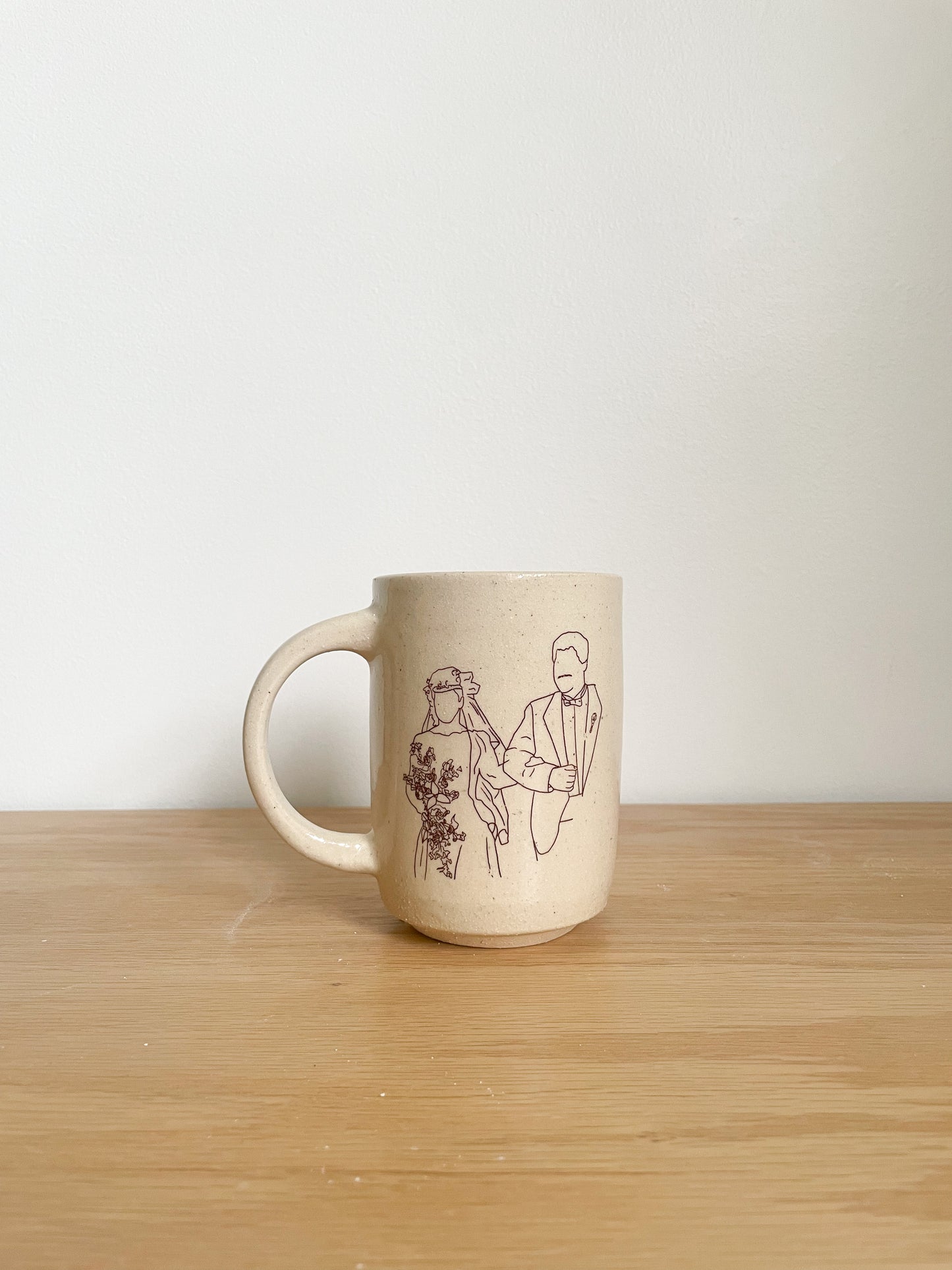 custom mug: black line drawings