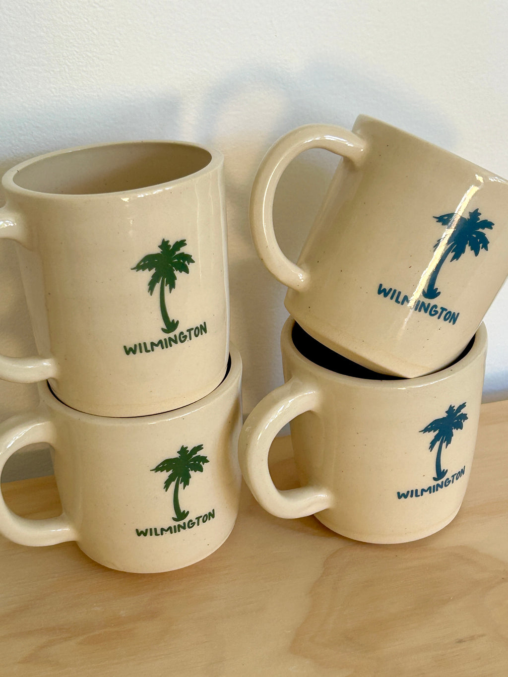 custom mug: black line drawings w/ color