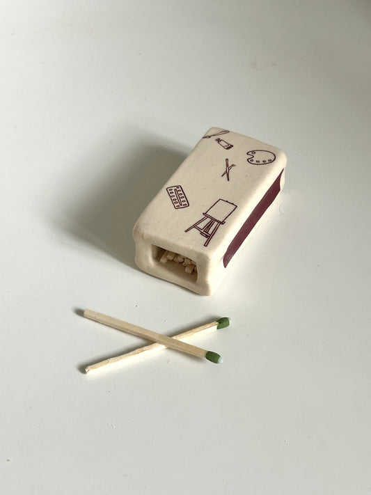 custom matchbox: black line drawings