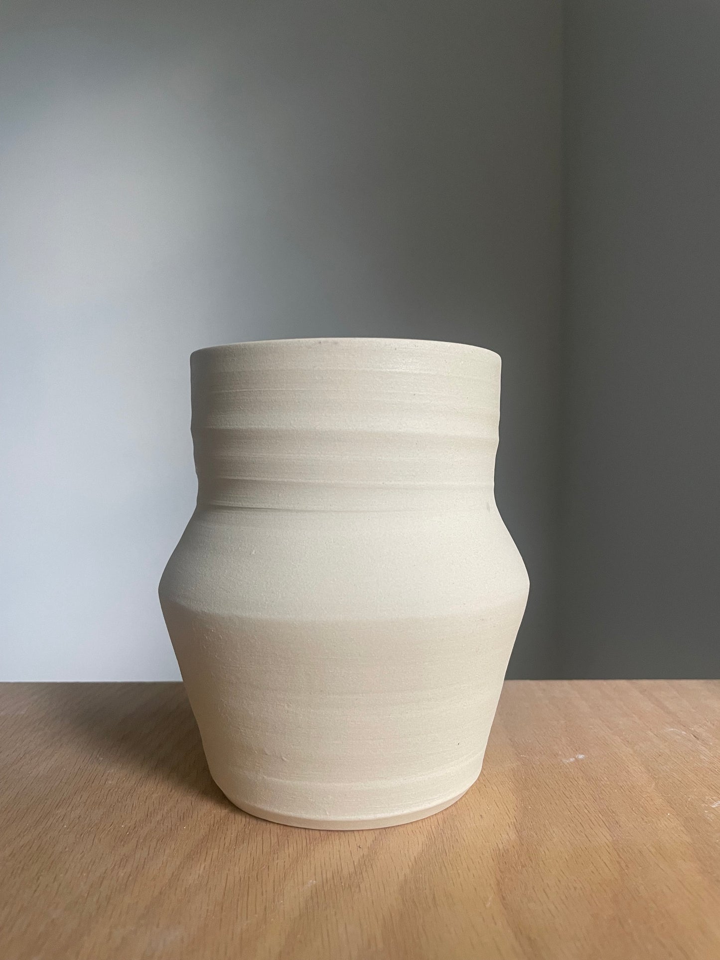 taper vase - white clay