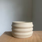 wavy white clay bowl