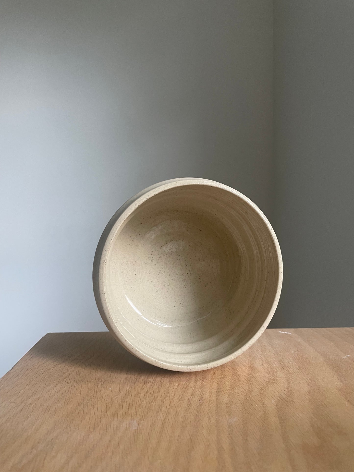 wavy white clay bowl