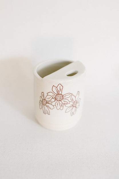 floral travel cup