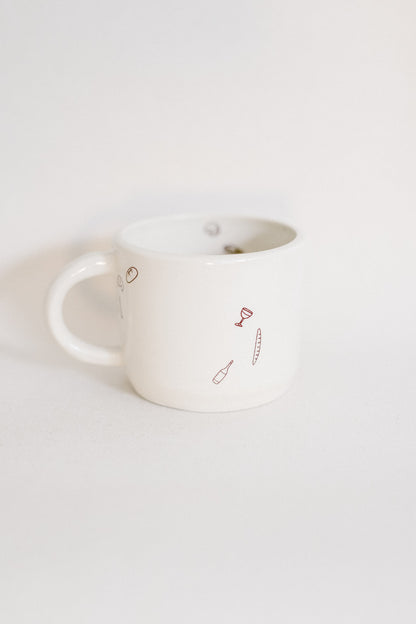 girl dinner mug