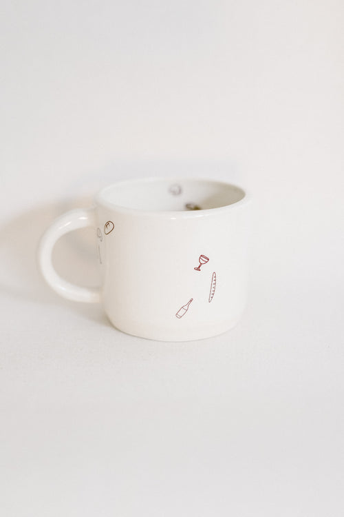 girl dinner mug