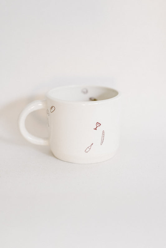 girl dinner mug