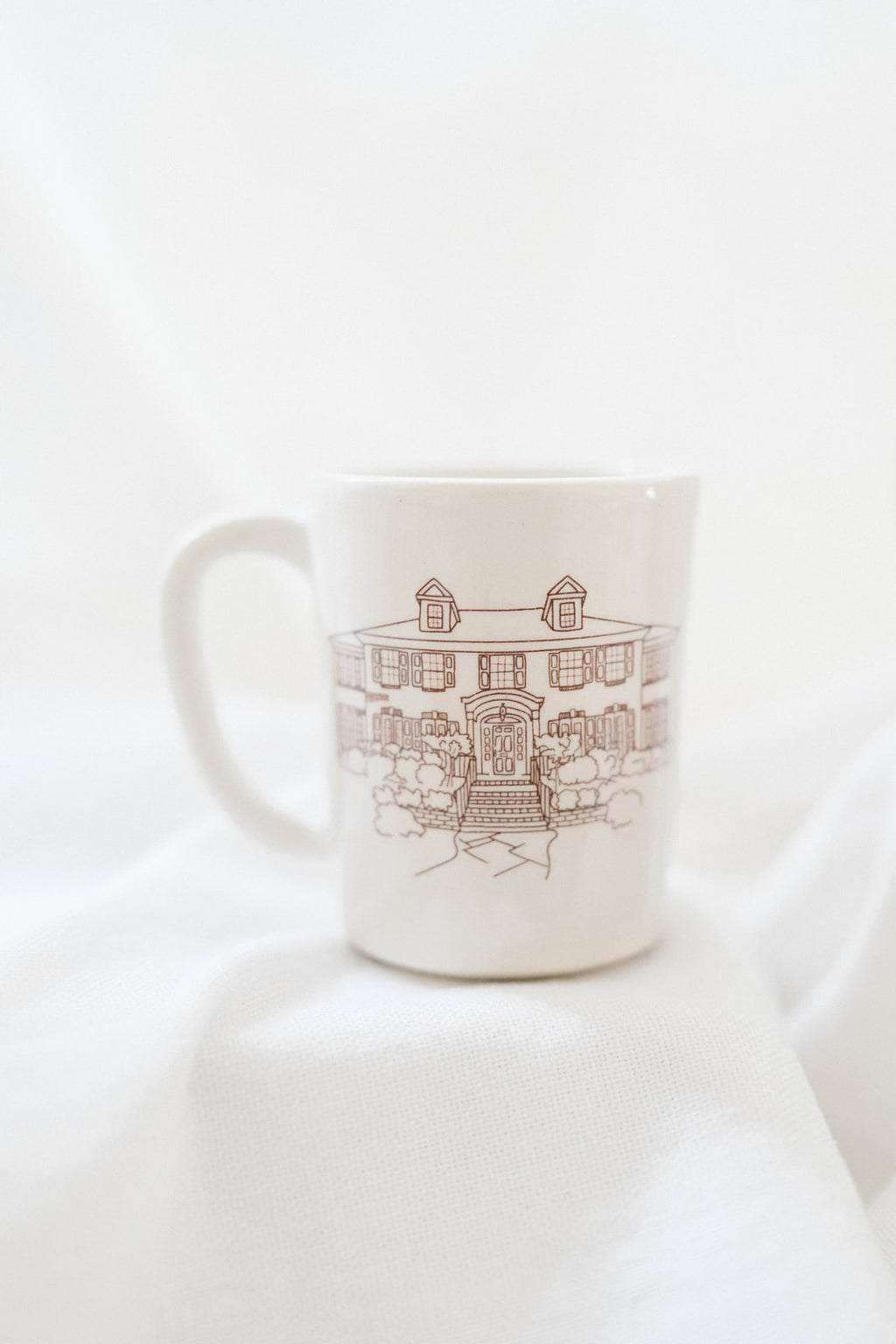 custom mug: black line drawings