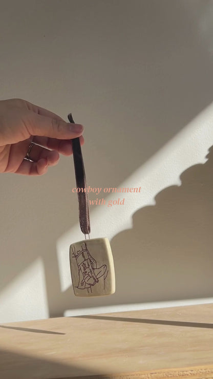 Cowboy Ornament w/ Gold